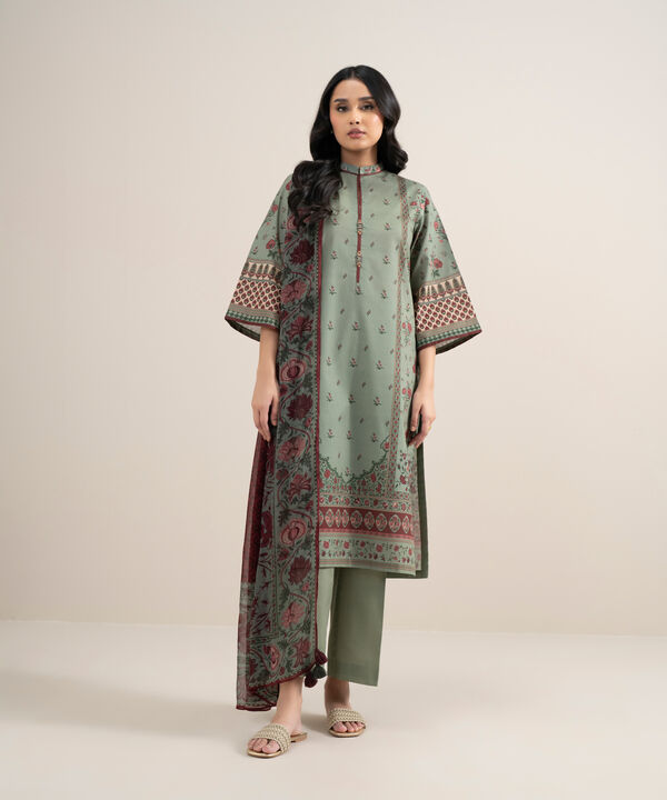 3 Piece - Printed Lawn Suit