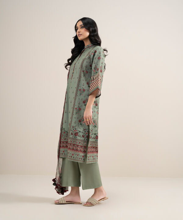 3 Piece - Printed Lawn Suit
