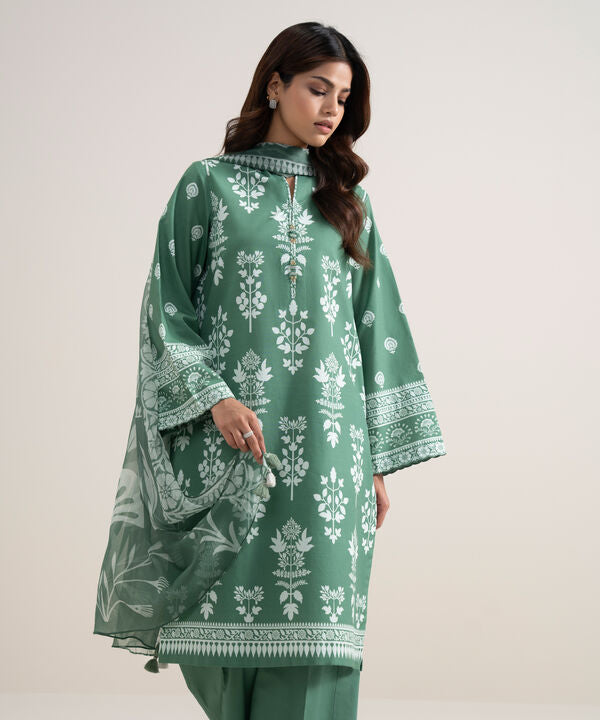 3 Piece - Printed Lawn Suit