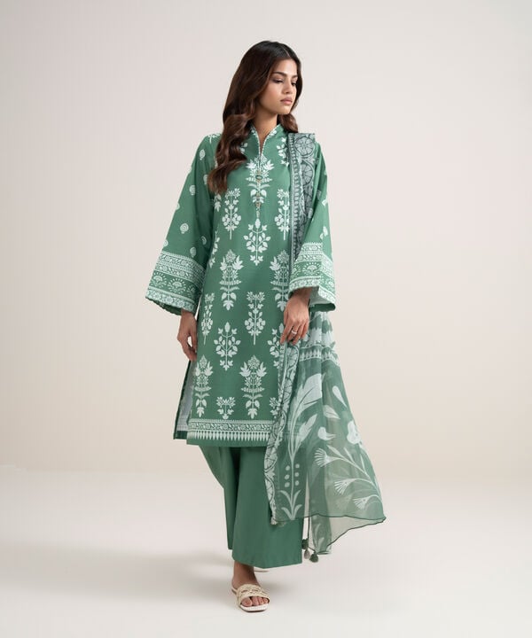 3 Piece - Printed Lawn Suit