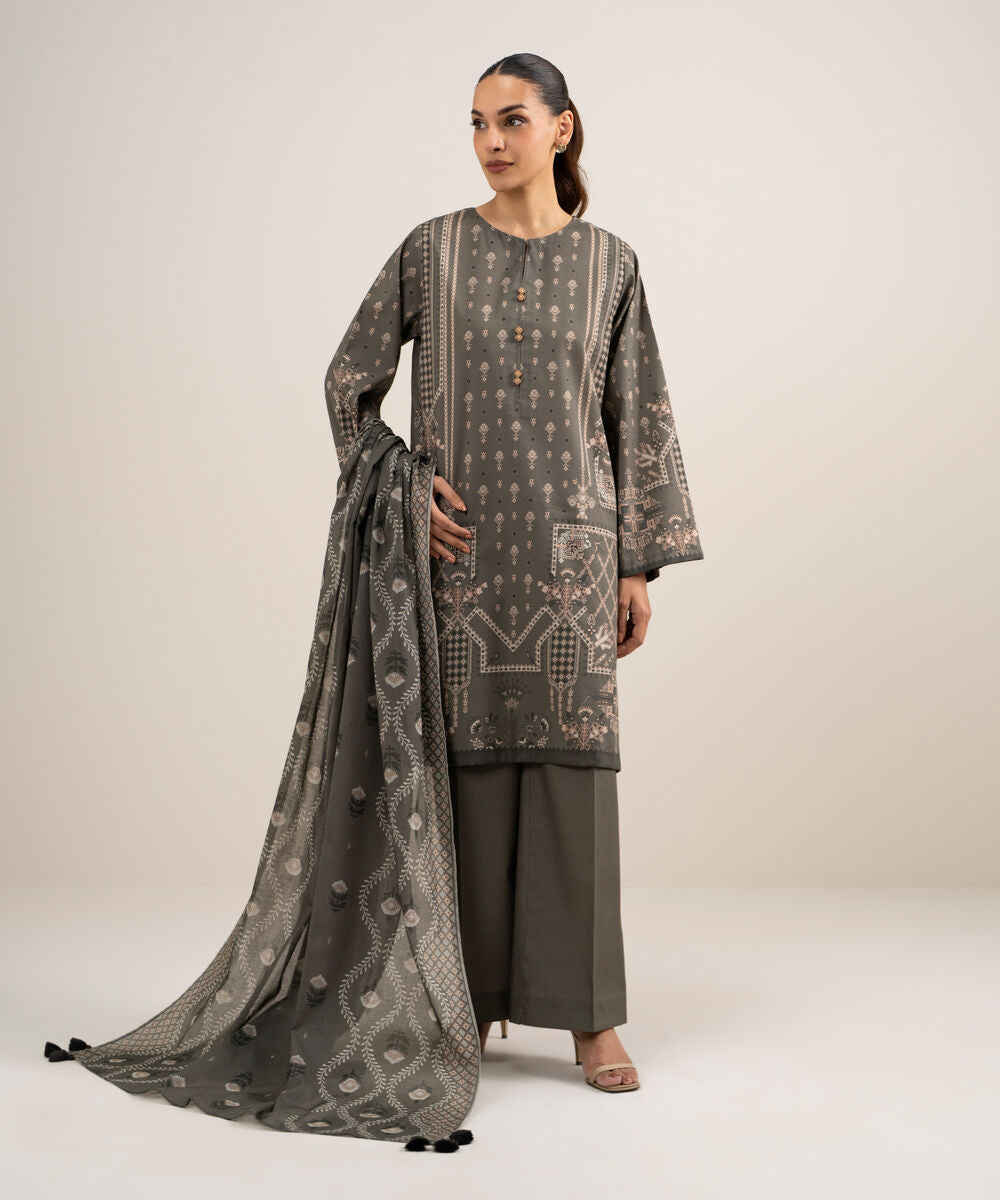 3 Piece - Printed Lawn Suit 3PDYS26V7100