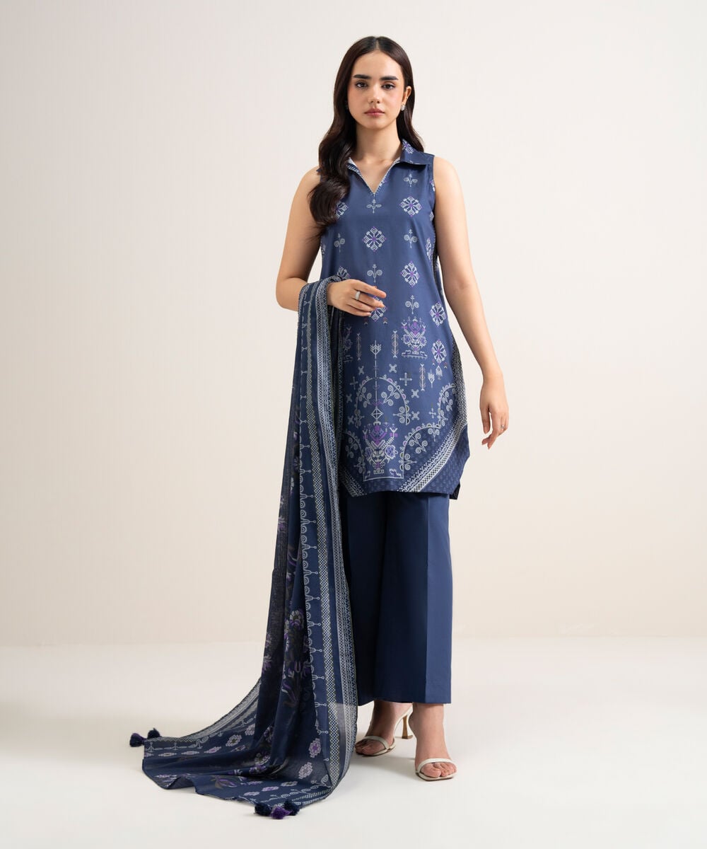 3 Piece - Printed Lawn Suit 3PDYS26V7101