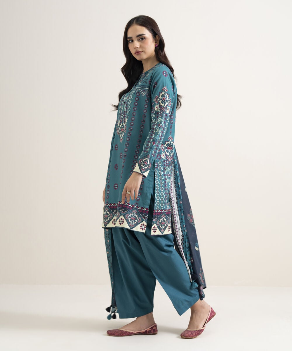 3 Piece - Printed Lawn Suit 3PDYS26V7102