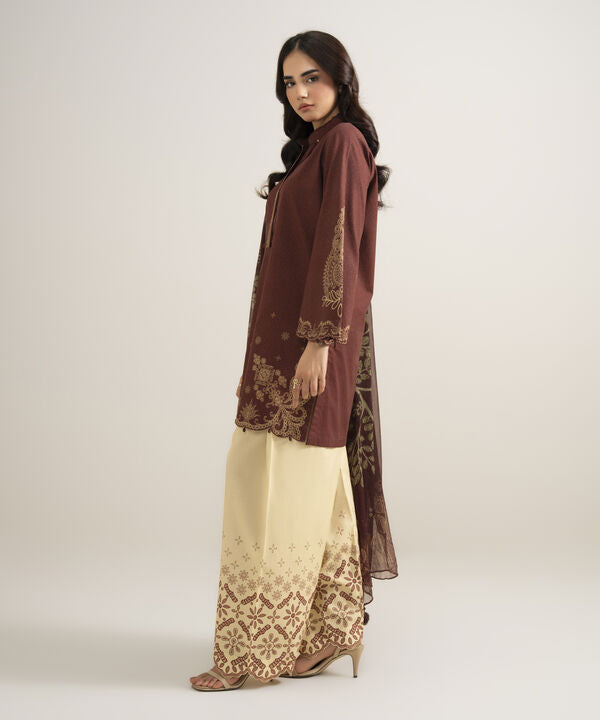 3 Piece - Printed Cotton Suit