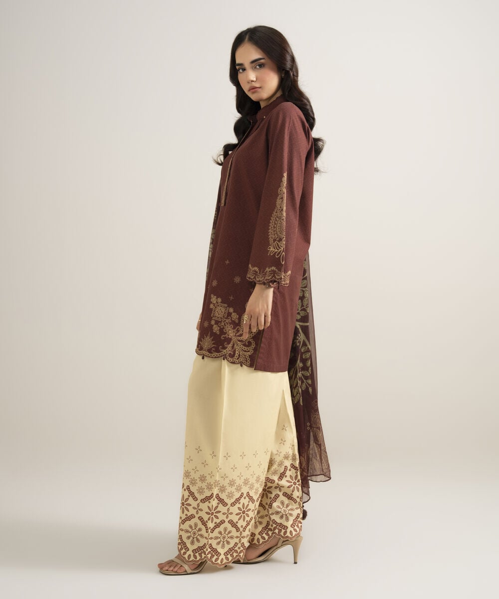 3 Piece - Printed Cotton Suit 3PDYS26V7104