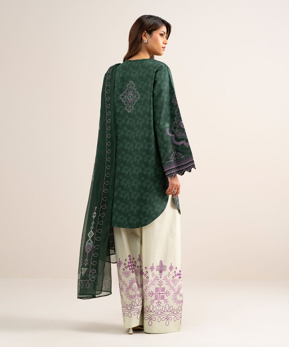 3 Piece - Printed Cotton Suit 3PDYS26V7106