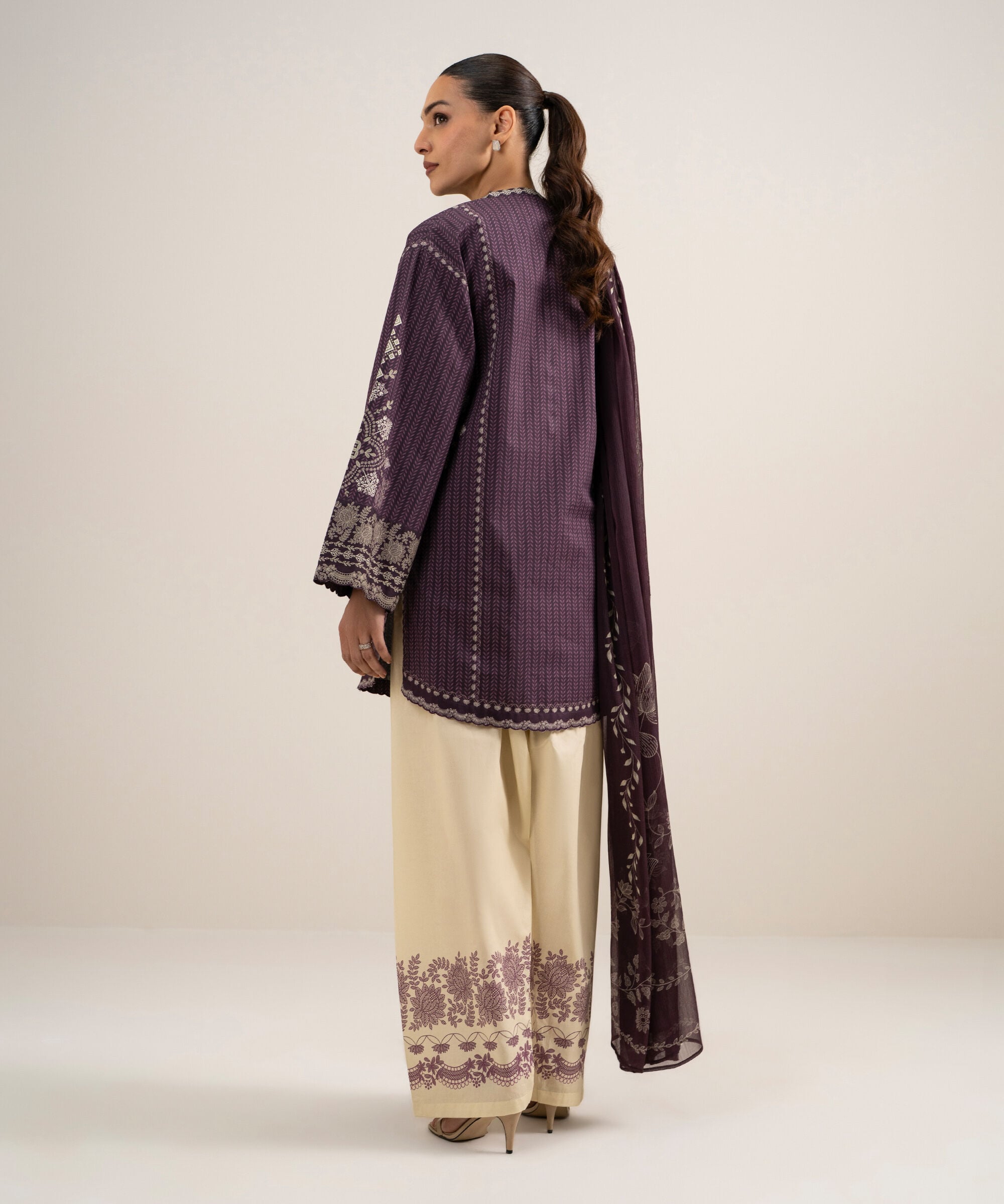 3 Piece - Printed Cotton Suit 3PDYS26V7107