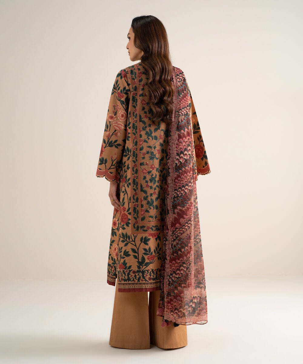 3 Piece - Printed Cotton Suit 3PDYS26V7111