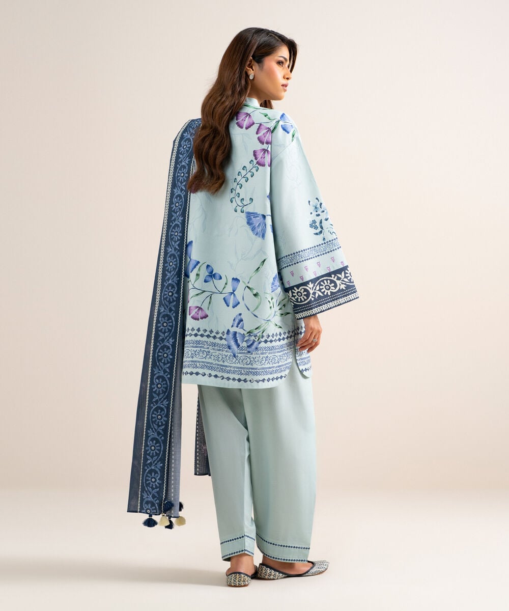 3 Piece - Printed Cotton Suit 3PDYS26V7113