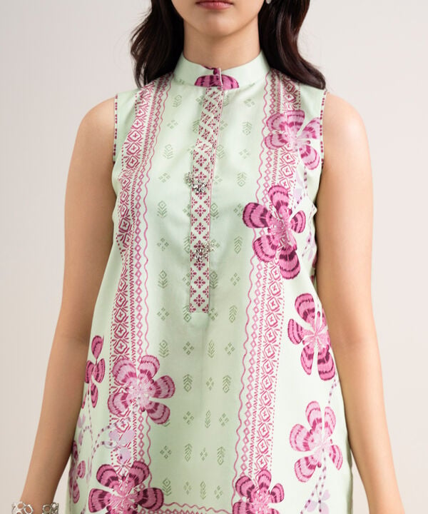 3 Piece - Printed Cotton Suit