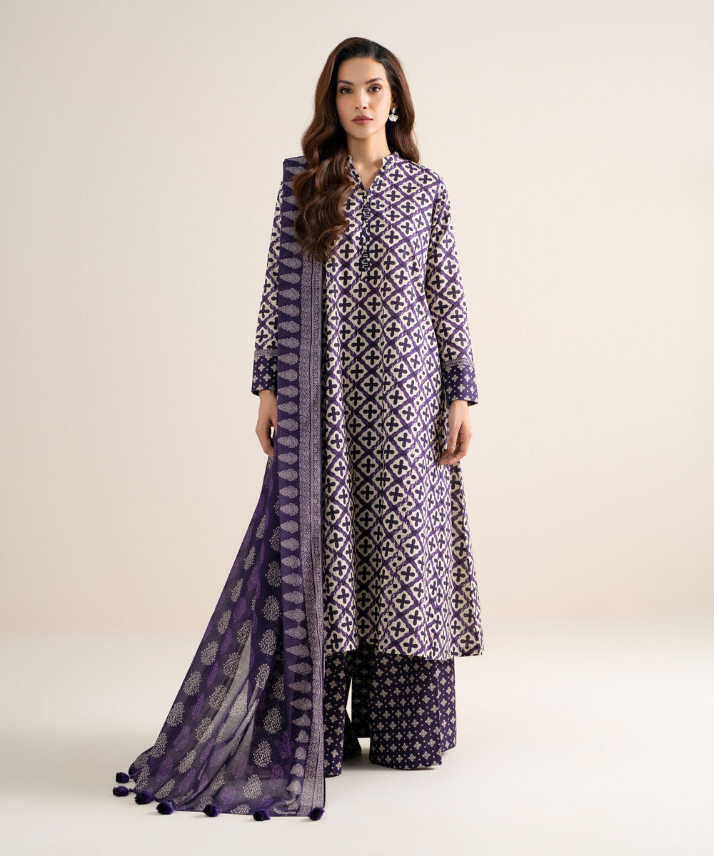 3 Piece - Printed Lawn Suit 3PDYS26V7116