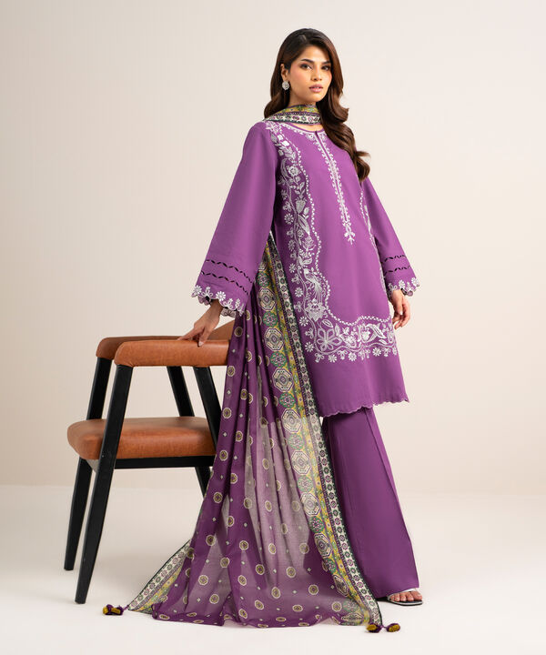 3 Piece - Embroidered Lawn Suit