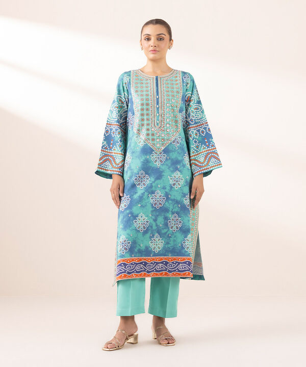 Embroidered Cotton Satin Shirt