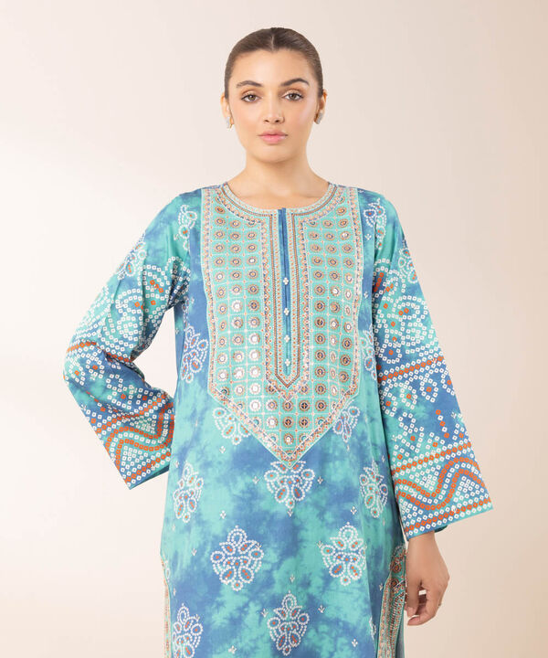 Embroidered Cotton Satin Shirt