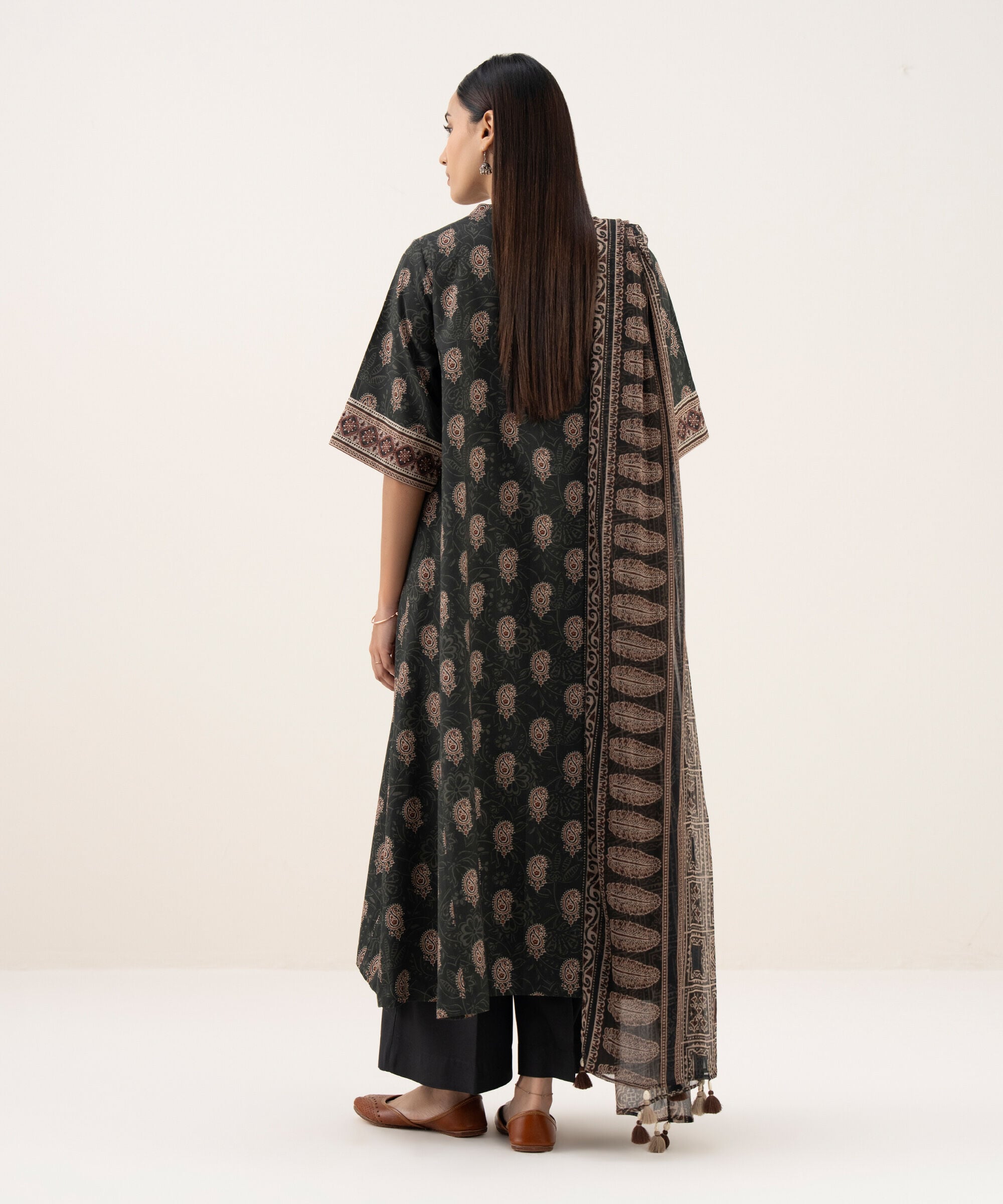 3 Piece - Embroidered Light Linen Suit