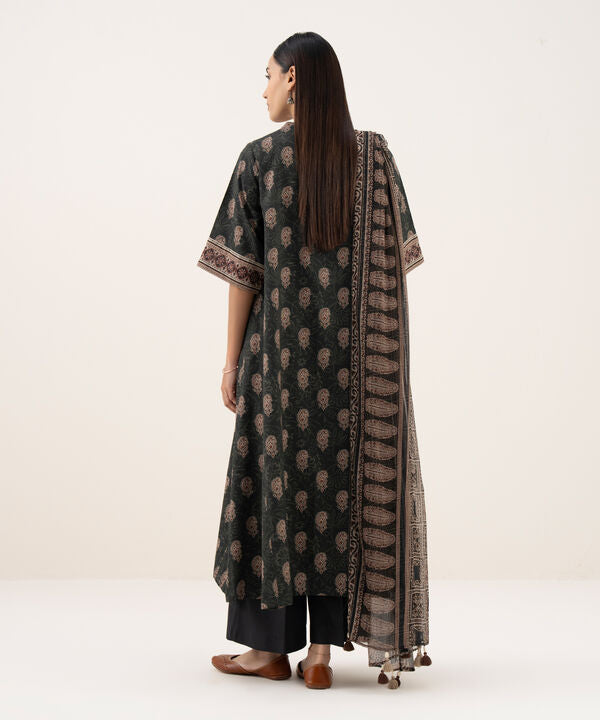 3 Piece - Embroidered Light Linen Suit