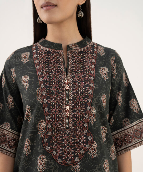3 Piece - Embroidered Light Linen Suit