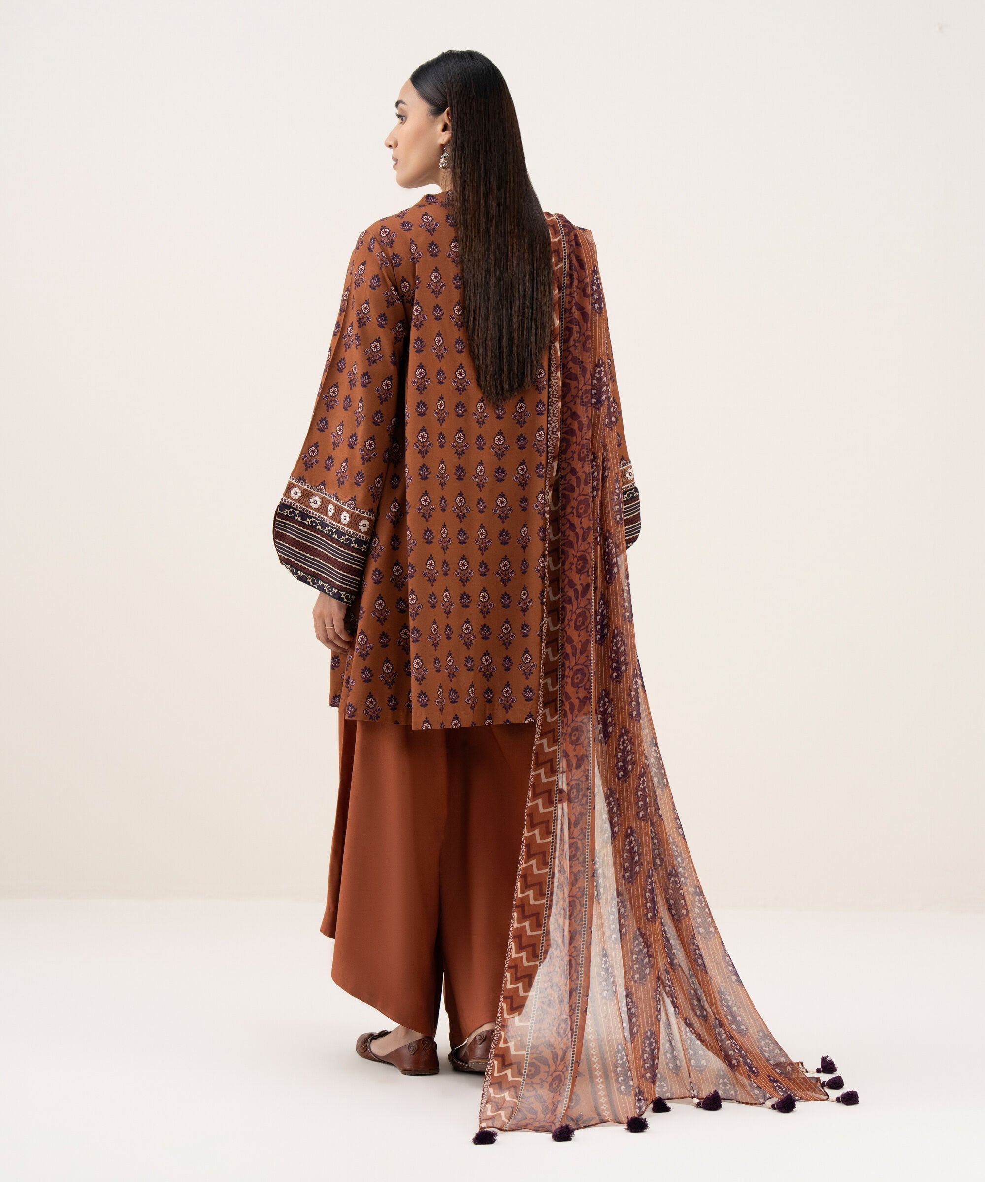 3 Piece - Embroidered Light Linen Suit