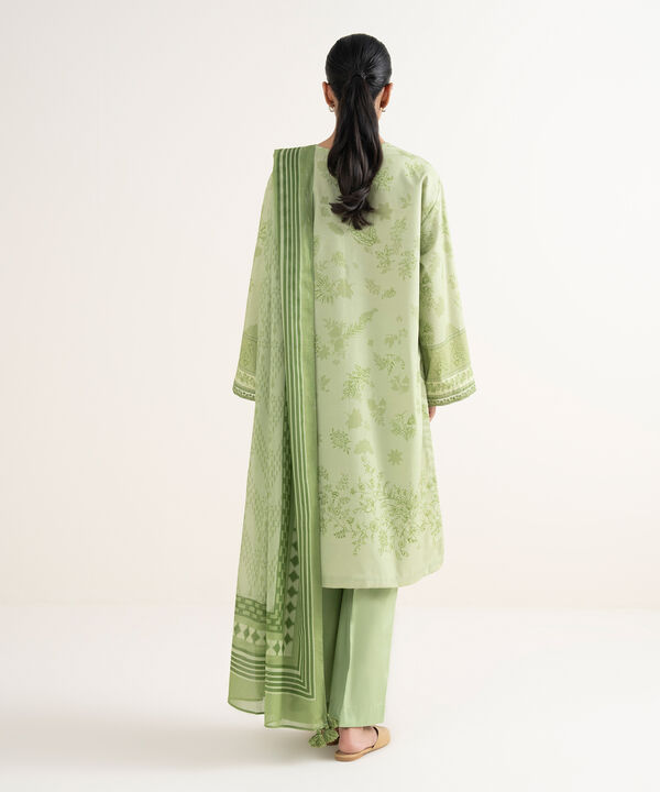 3 Piece - Embroidered Cotton Suit