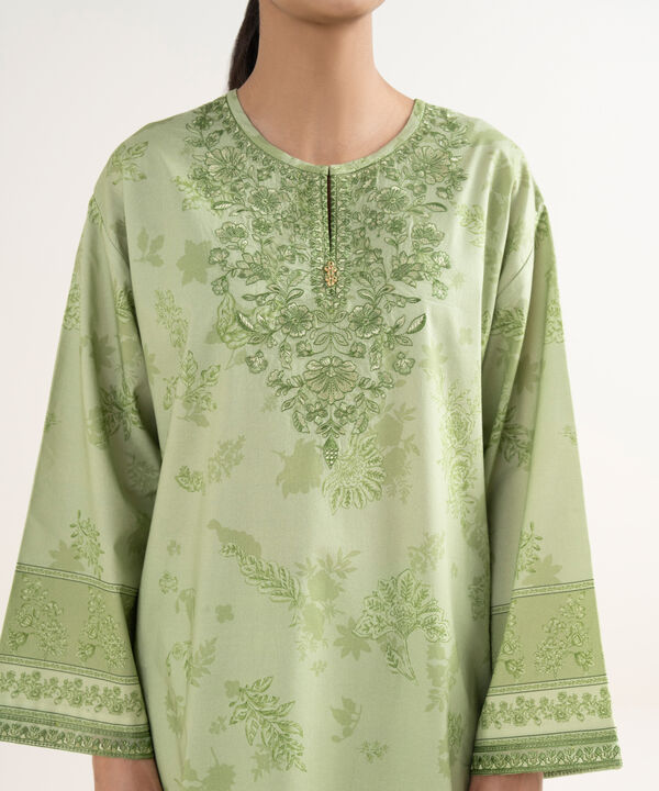 3 Piece - Embroidered Cotton Suit
