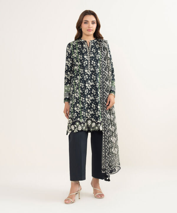 3 Piece - Embroidered Lawn Suit