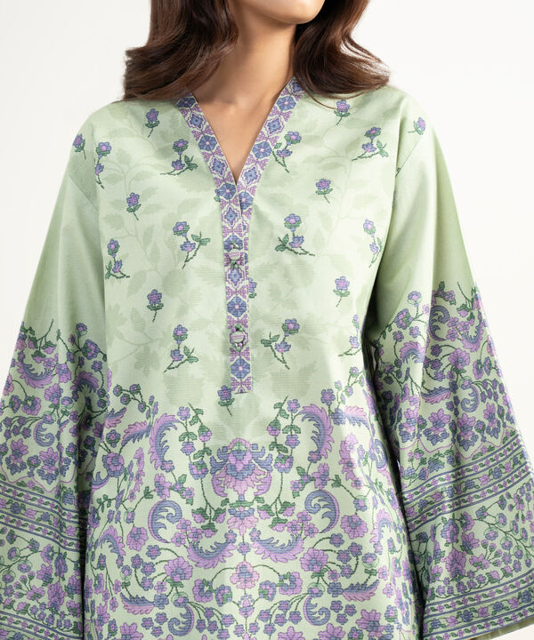 3 Piece - Printed Zari Lawn Suit