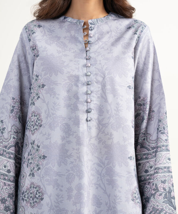 3 Piece - Printed Zari Lawn Suit