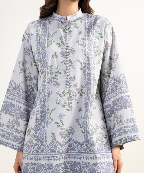 3 Piece - Printed Zari Lawn Suit