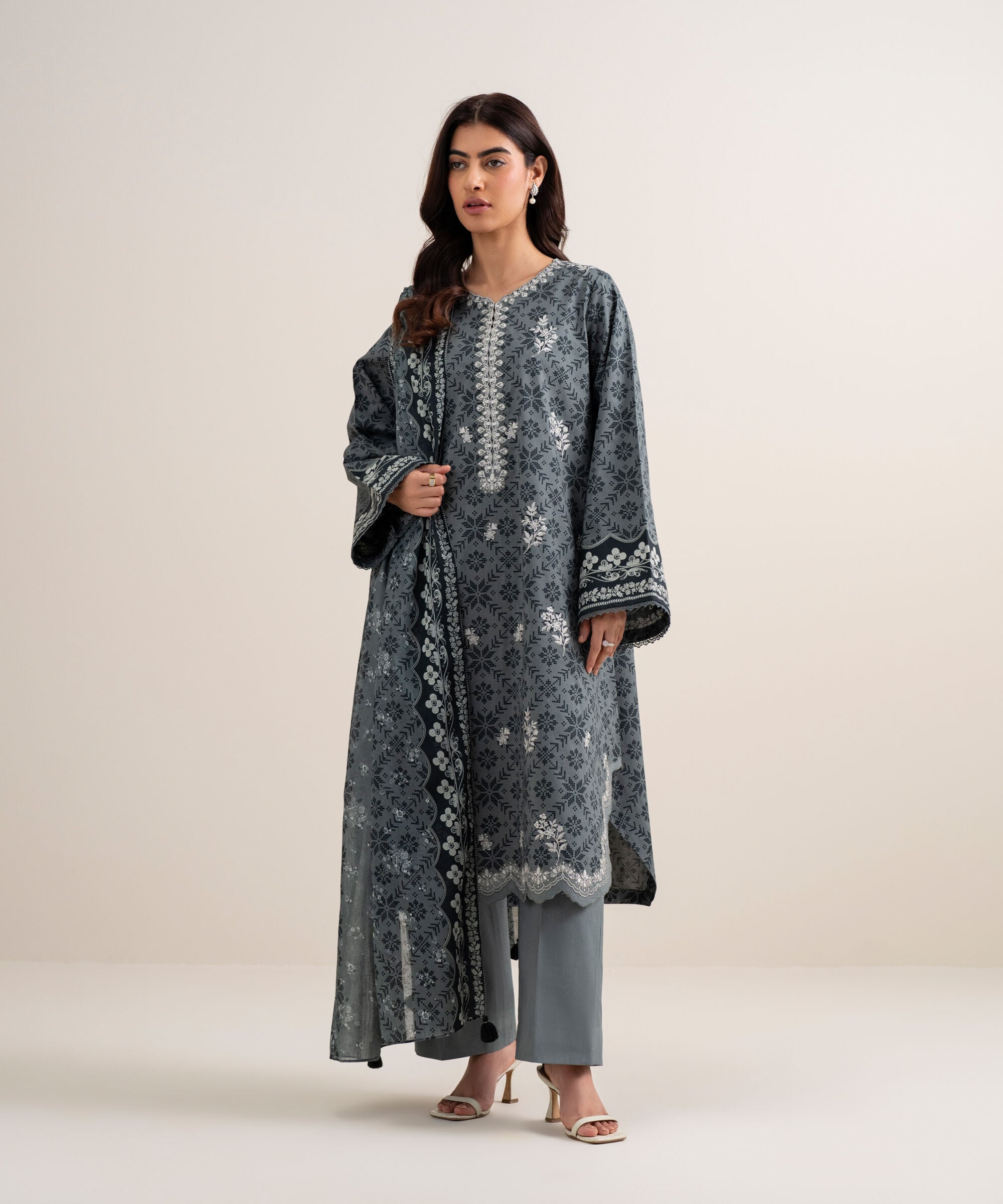 3 Piece - Embroidered Lawn Suit