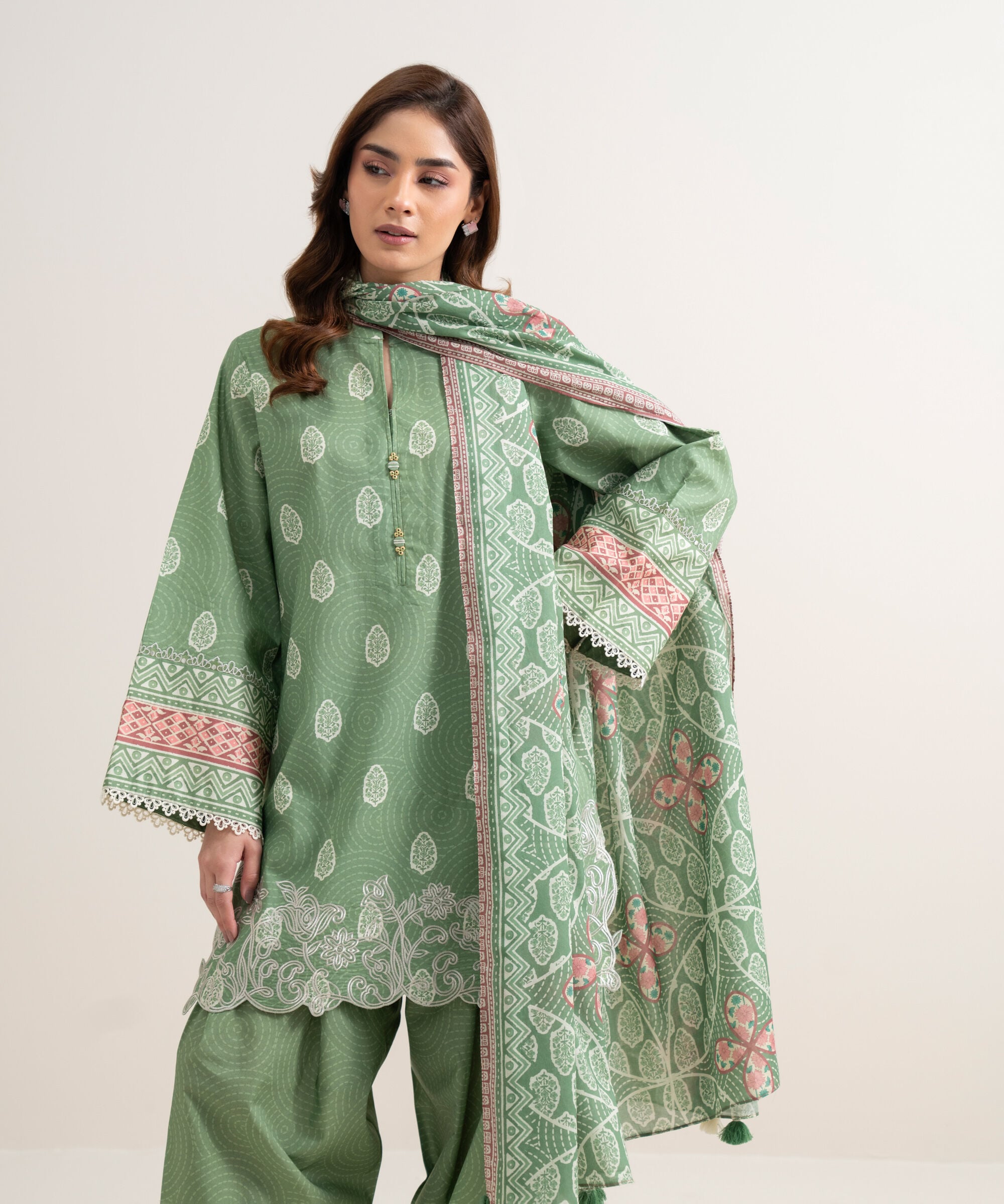 3 Piece - Embroidered Lawn Suit