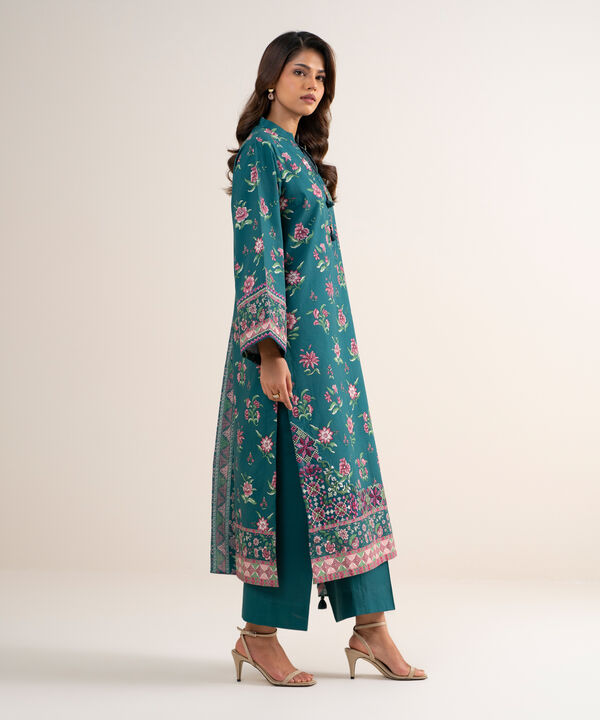 3 Piece - Embroidered Cotton Suit