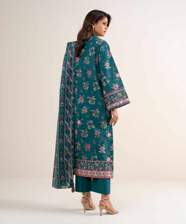 3 Piece - Embroidered Cotton Suit