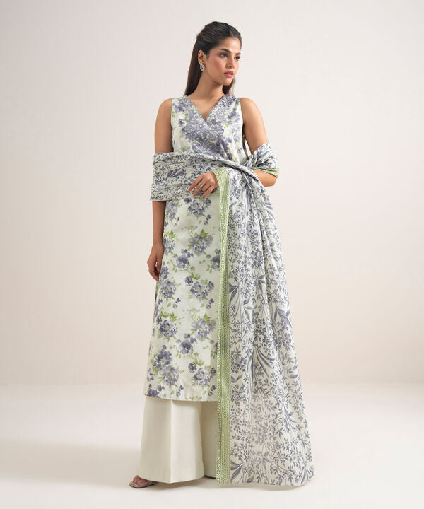 3 Piece - Embroidered Lawn Suit