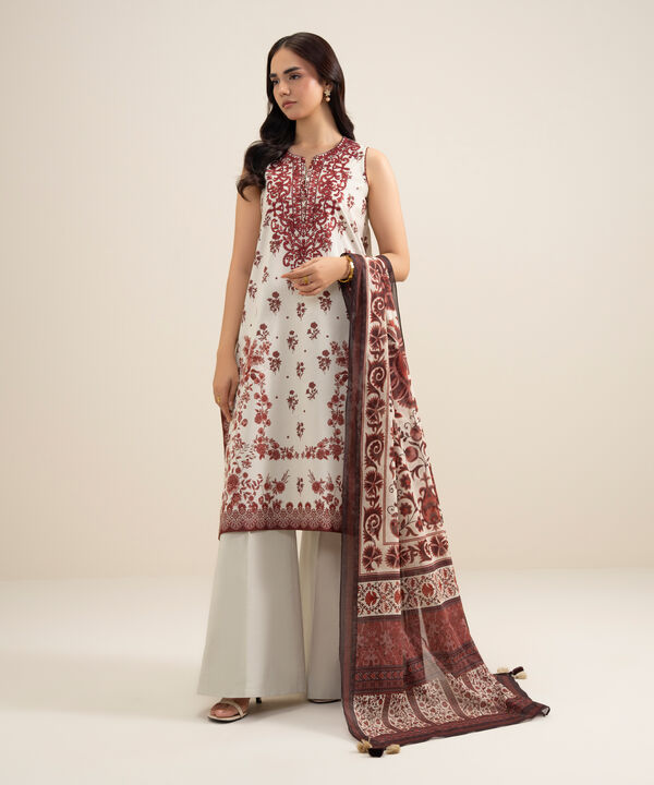 3 Piece - Embroidered Lawn Suit