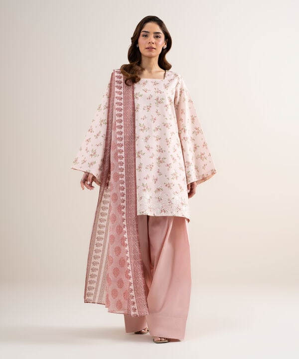 3 Piece - Embroidered Zari Lawn Suit