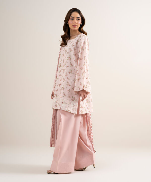3 Piece - Embroidered Zari Lawn Suit