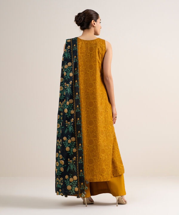 3 Piece - Embroidered Cotton Suit