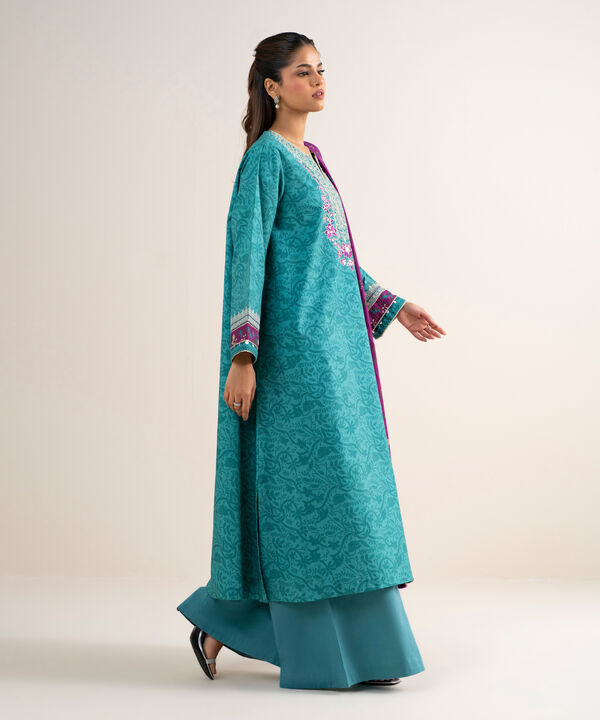 3 Piece - Embroidered Cotton Suit