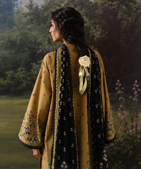 3 Piece - Embroidered Cotton Suit