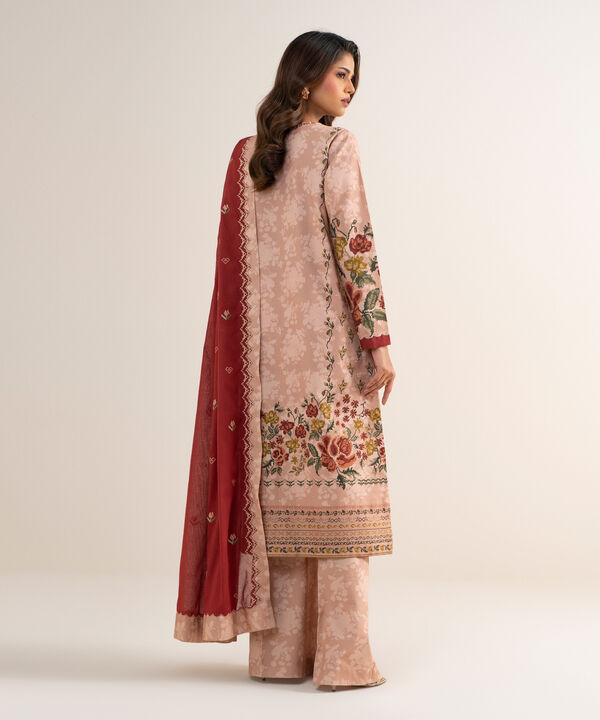 3 Piece - Embroidered Cotton Suit