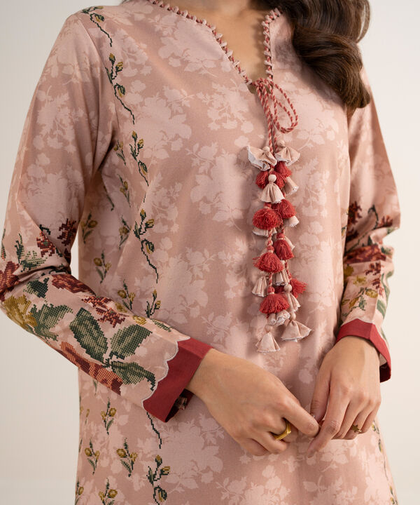 3 Piece - Embroidered Cotton Suit