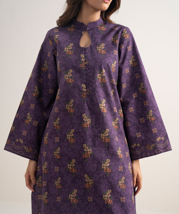 3 Piece - Embroidered Cotton Suit