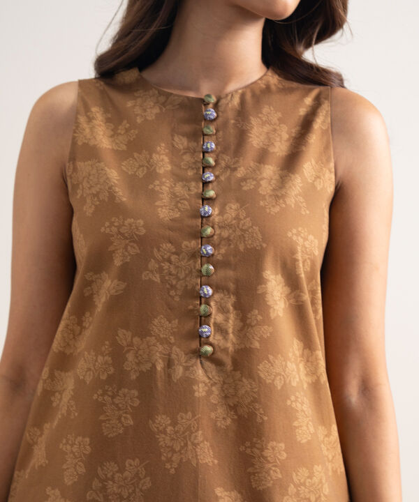 3 Piece - Embroidered Cotton Suit