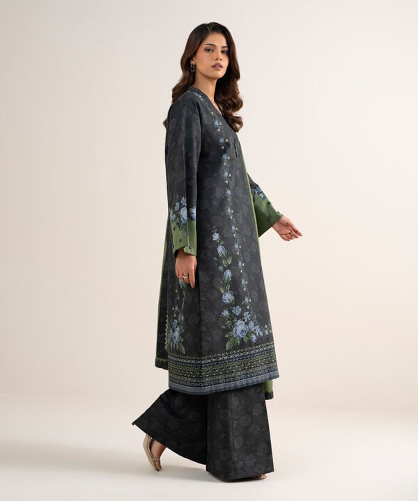 3 Piece - Embroidered Cotton Suit