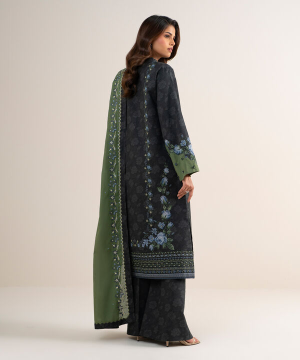 3 Piece - Embroidered Cotton Suit