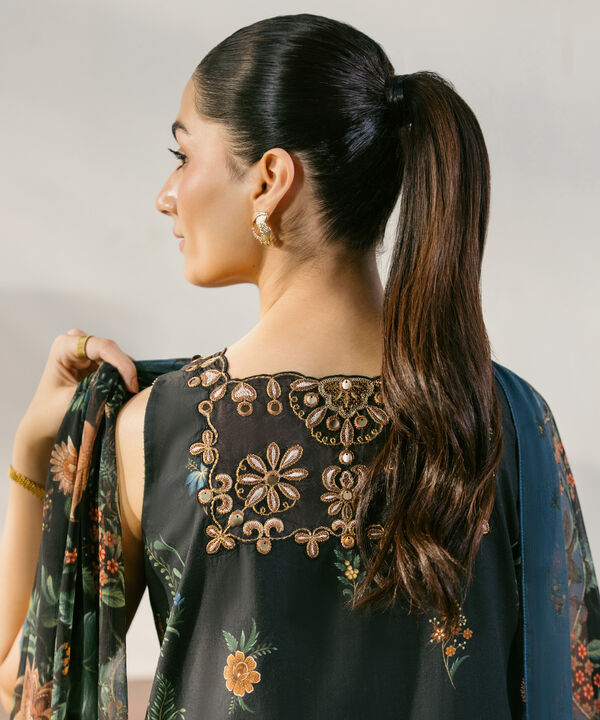 3 Piece - Embroidered Cotton Suit