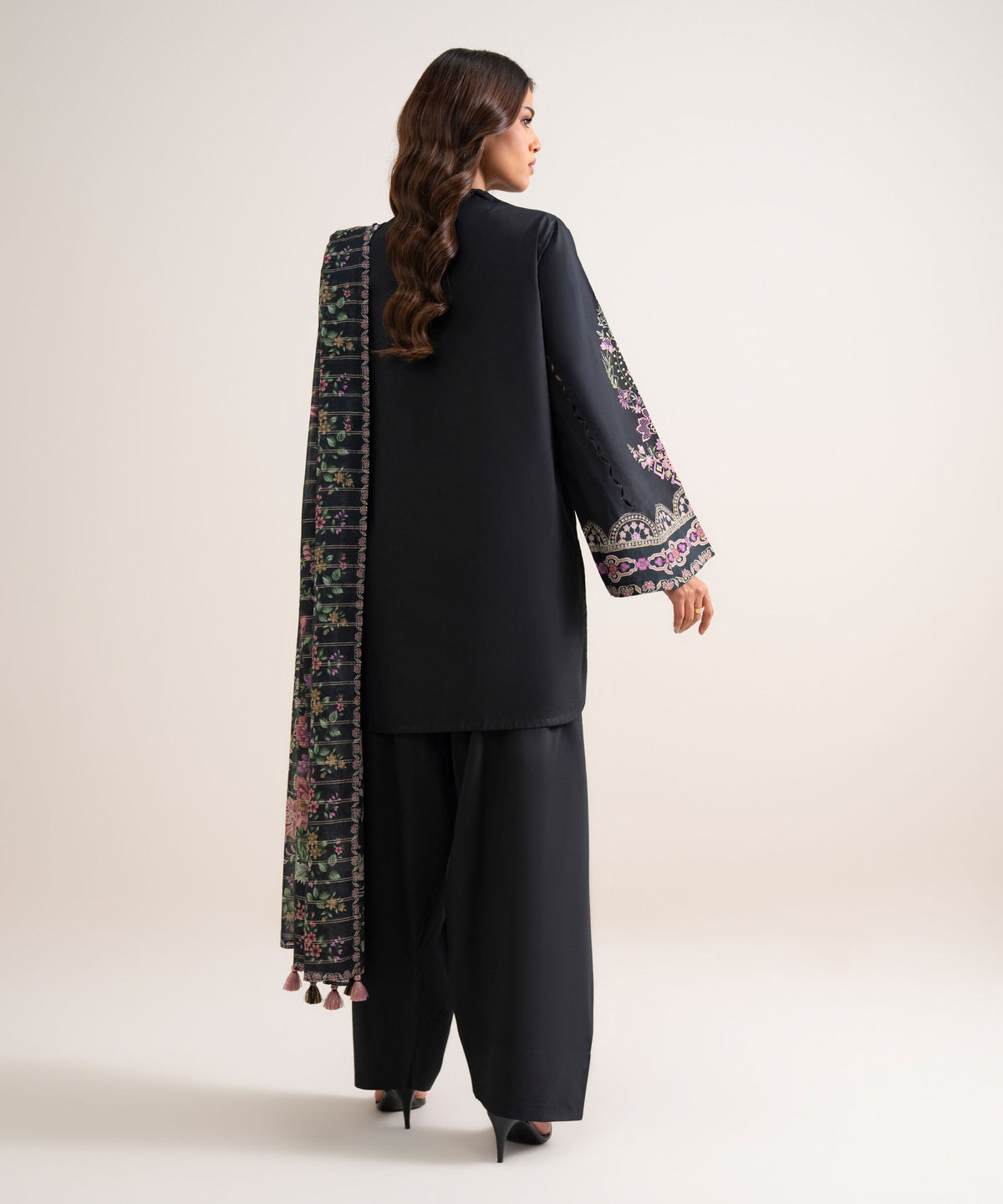 3 Piece - Embroidered Cotton Suit 3PEDYS26V831
