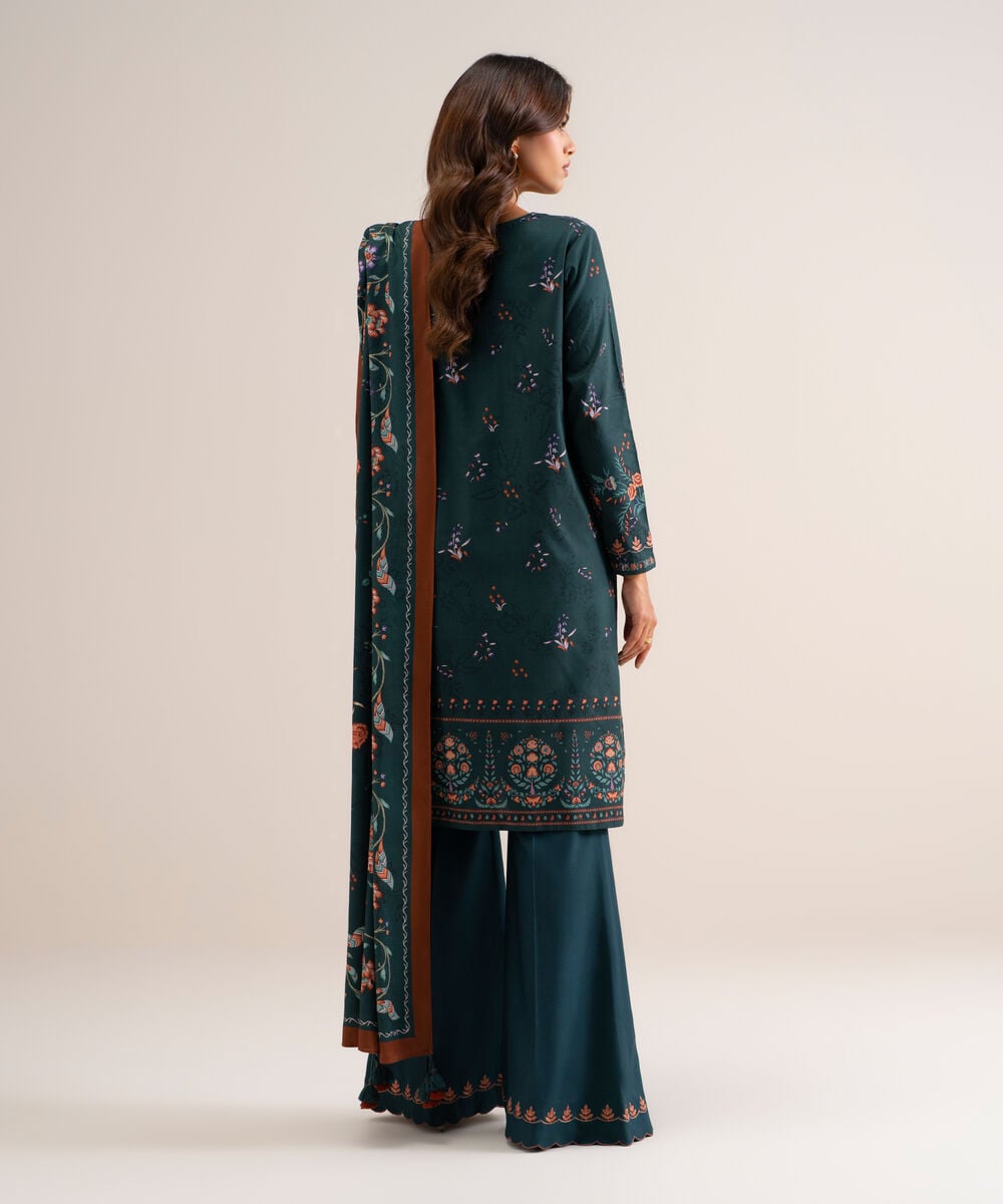 3 Piece - Embroidered Cotton Viscose Suit 3PEDYS26V845