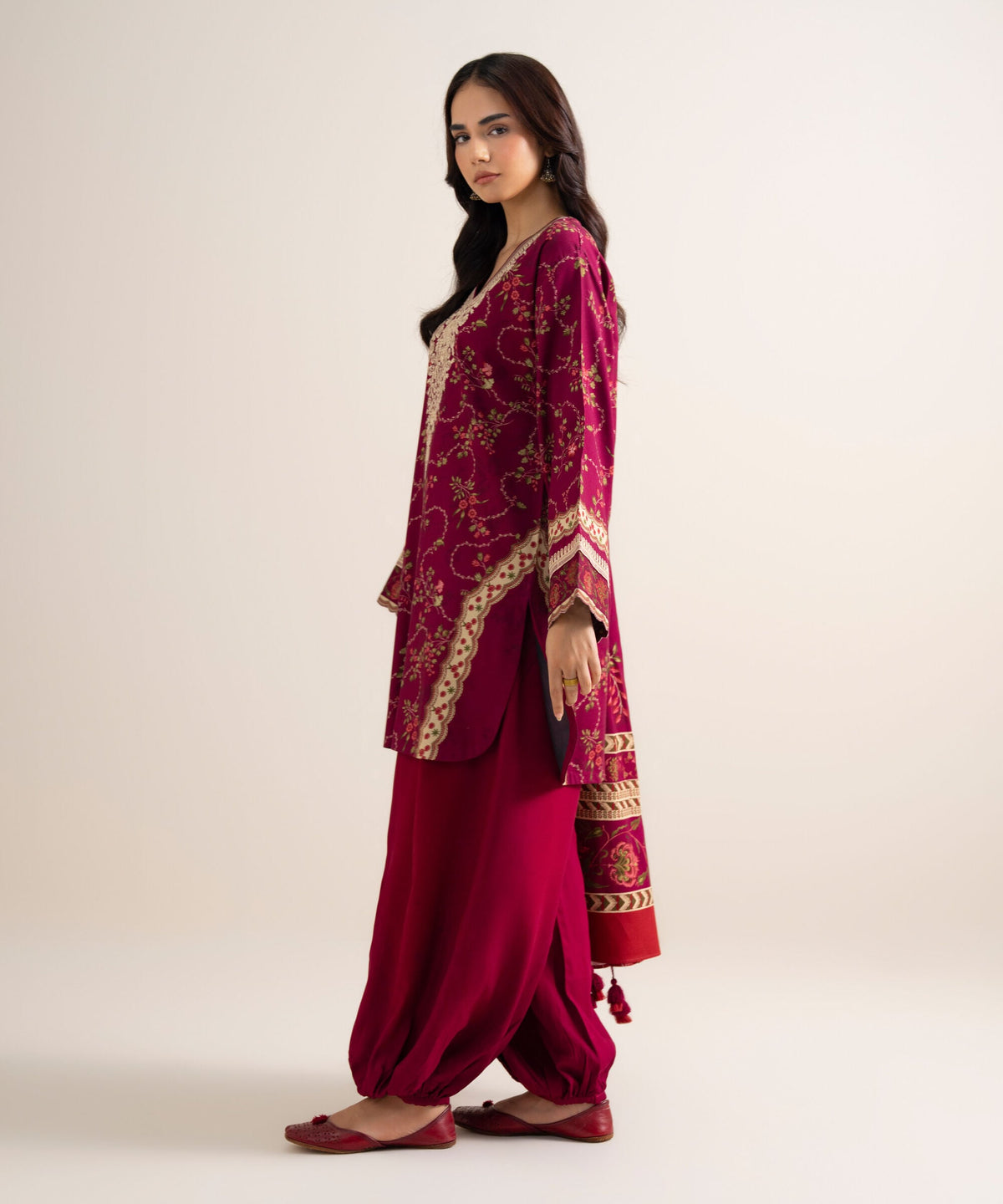 3 Piece - Embroidered Cotton Viscose Suit 3PEDYS26V848