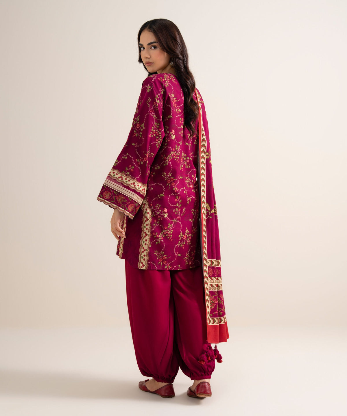 3 Piece - Embroidered Cotton Viscose Suit 3PEDYS26V848
